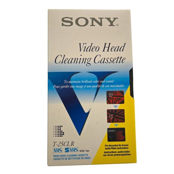 Sony VHS/SVHS Video Head‎ Cleaner On Screen Aud/Vid Instructions 99/100 Left - Picture 1 of 6